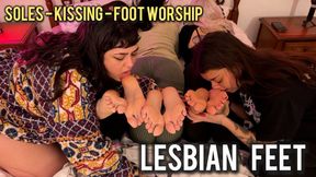 Lesbian Kissing And Passionate Foot Worship At A Girls Night (1080p - EN sub - soles - toe sucking - french kiss)