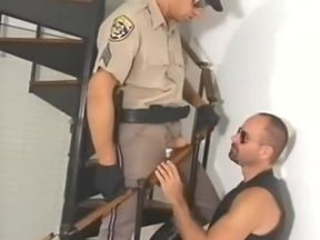 Tasty Cop Officer Meets Leather Hairy Bear