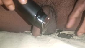 Intimate area cleaning and masturbation video