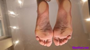 Big Soles on Glass - Foot Fetish - HD MP4