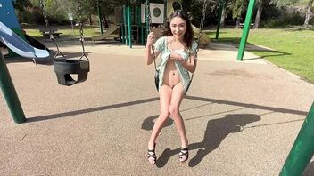 Amber Summer Plays In Public And Gets A Creampie