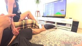 family therapy. Playing a game with hot step sis , She win a cumshot 4k (James Deen)