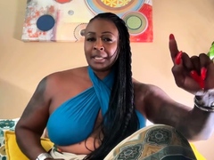 Big Boobs Ebony Hottie Suck White And Black Dildo anal toy