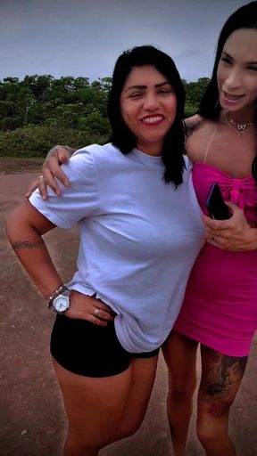 Trans Girl Visits Casal Mattos Beach House and Gets Ass Fucked in Public