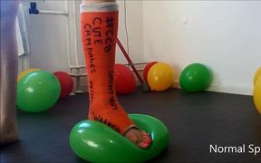 Popping Balloons in a Leg Cast