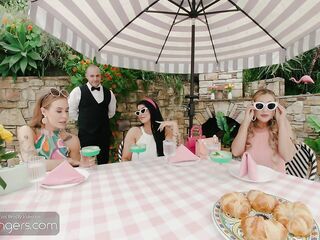 VR Bangers: 3 Excited Wives Tempt U Into a Sexy Foursome at Palm Royale Club pt.three