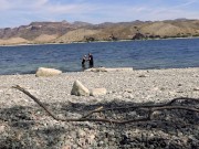 Kissing Outside in the Colorado River and Rimming Jamie Stone with Anal and Pussy Cream Pie