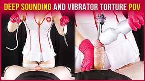 Deep Cock Sounding And Handjob Vibrator Torture From Your Nurse Era