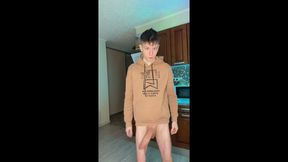 I Couldnt Stop Stroking My Big Cock Until I Covered The Floor In Sperm