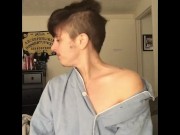 Ftm using clit pump on t-cock and explaining process and bottom growth
