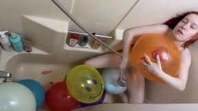 Showering and Masturbating in Balloons