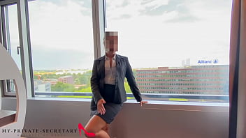 my private secretary risky hotel room window fuck in the business meeting break LONG