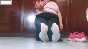 Mila1_Fox wet sweaty socks and feet