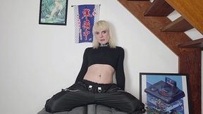 femboy with sexy belly and navel piercing rides a bbc