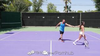 TINY4K Teen Tennis Player Fucked By Big Dick Coach