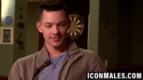 Daddy Nick Capra deepthroats Ethan Slade's thick erection