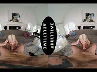 Glamorous Golden-haired Beauty Screws This Jock POV