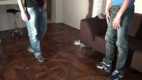 Alex submissed to sneakers of Emilien
