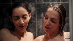 lesbians liz rainbow and margout darko caught in the shower
