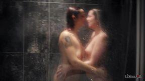 lesbians liz rainbow and margout darko caught in the shower