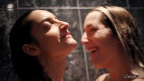 lesbians liz rainbow and margout darko caught in the shower