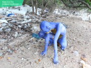 I Transformed Myself Into An Blue Alien... / Bodypaint / Naked Body Art #1