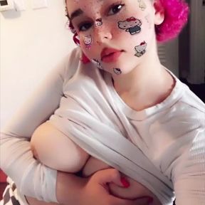 Softcore fairy girl plays with her boobs