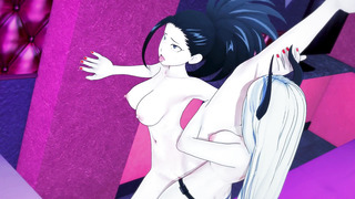 MHA: Yu Takeyama x Momo Yaoyorozu Sultry Girl-Girl Bang-Out