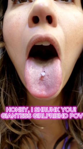 New Kink Unlocked hehe 6 MIN POV Honey I Shrunk you! I am your girlfriend and I am not pleased with you in the bedroom so I need to teach you a lesson