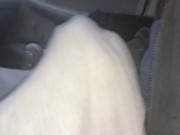 Jerking off while driving and quick cum