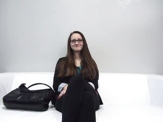 Nerdy, Czech beauty, Martina went to a porn movie casting, the other day, just to have fun