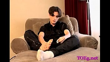 Foot fetish homosexual solo