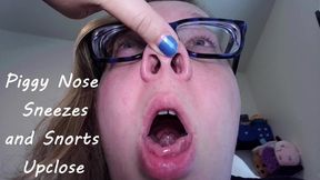 Piggy Nose Sneezes and Snorts Upclose