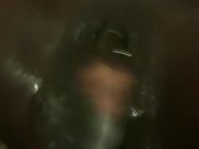 Ebony wife fucked hard with dildo while squirting & begging husband to stop