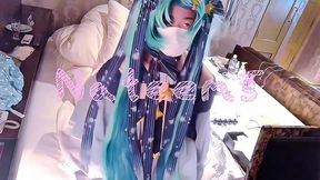 vocaloid cosplayers anal drilling with long dildo part 1(4k remaster)