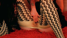 Full Fetish Lesbian Marathon - Two Curvy Girls in Pvc, Latex &amp; Pantyhose Devour Each Other