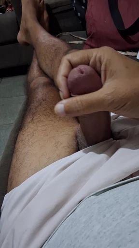 Ladysilva masturbating my horny cock wanting to cum