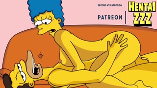 Cheating Marge rides Lenny's cock Simpsons Porn