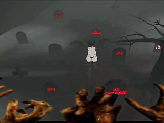 One day with a zombie wang on the graveyard