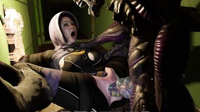 Resident Evil cartoon monster creampie domination with big tits milf blowjob cumshot
