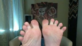 Blonde European Girl Showing Her Feet