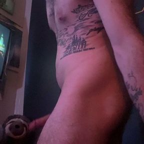 Curious straight amateur tattooed guy gets bent over