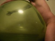 Fucking green 36 Balloon and cum in it