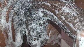 Cms Cleaning His Big Black Uncut Cock