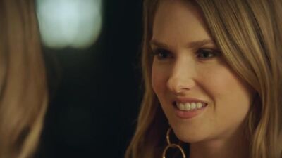 Two elegant blonde babes in lingerie passionately share a BBC