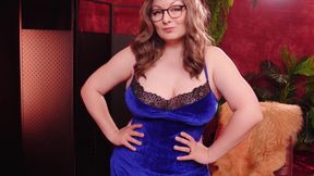 Try on Haul: Blue Velvet Dress! Curvy Fashion, MILF Next Door! Arya Grander
