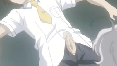 Watch two hung dudes nail the horny secretary in this wild threesome cartoon