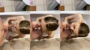 pov blowjob spitting on cock