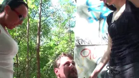 Outdoor Spit Humiliation Scene: Submissive Slut Takes Degradation In Public