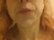 Pussy Rubbing Big Titty Blonde Steams Up Glasses in Bath LIVE STREAM FAIL